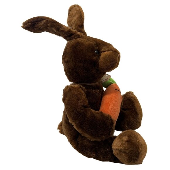Wishpets Caramel Brown Plush Bunny Rabbit Carrot Floppy Ear Polyester Fiber 11" - Picture 4 of 8